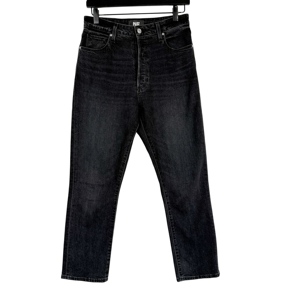 PAIGE Billy Crop High Rise Boyfriend Jeans Black - 26